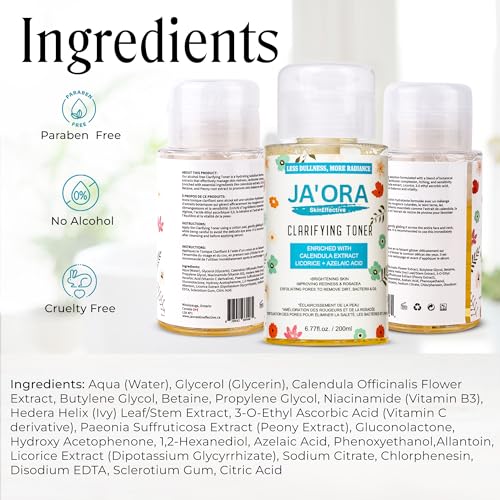 Clarifying Face Toner ? Calendula Extract, Azelaic Acid & Ivy Leaf for Balanced, Hydrated & Revitalized Skin | Alcohol-Free, Unscented Toner for All Skin Types (200ML / 6.76 FL.OZ)