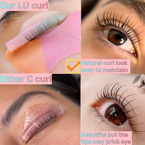 Lash Lift Shields LU Curl 8 Size Lifting Pads DIY Eyelash Lamination Katya Vinog Shield Rapid Perm Rods Make Eyes Beautiful Lifts Elastic Rod Lami Perming Roller Reusable Silicone Pad L Curl