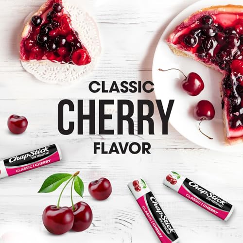 ChapStick Bulk Cherry Lip Balm 24-Count ??Fruity & Sweet Lip Moisturizer for Dry Lips, 0.15 Ea
