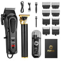 pebsoa¢ç Men's Professional Hair Clippers Kit£¬Cordless & Corded Barber Clippers Set£¬Grooming Rechargeable Beard Trimmer with Adjustable Blade Black