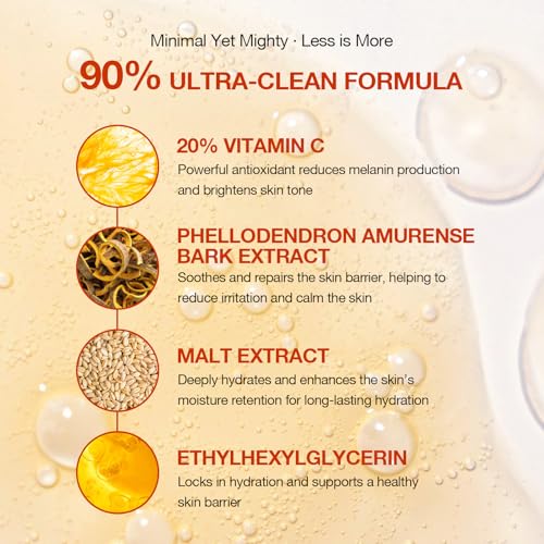 NEUTRIHERBS Advanced 20% Vitamin C Serum for Face, Renew Glow Brightening & Anti-Aging, Antioxidant Even Skin Tone Boost Collagen, All Nature Serum for Women And Men- 0.77 Fl Oz