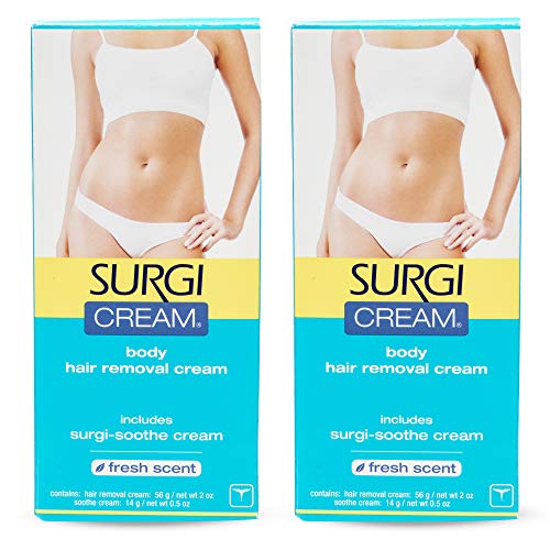 Surgiwax Body Hair Removal Cream Fresh Scent 2 oz, 2 Pack