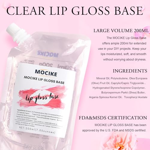 MOCIKE DIY Lip Gloss Making kit for Adult Gifts - 37 PCS DIY Lip Gloss kit Make Your Own Lip Gloss