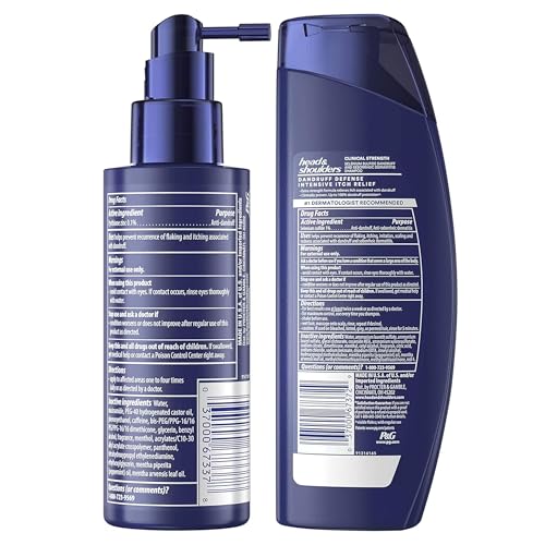 Head & Shoulders Dry Scalp and Dandruff Treatment Kit, Clinical Strength Shampoo and Conditioner Plus Clinical Itch Relief Mist with Menthol, for Scalp Relief Between Washes, 13.5 oz and 4.2 oz
