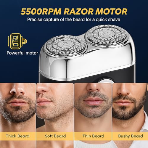 2025 New Electric Cordless Waterproof Shaver for Men Painless Quick Charge TravelReady Wet Dry Portable mini Shaver