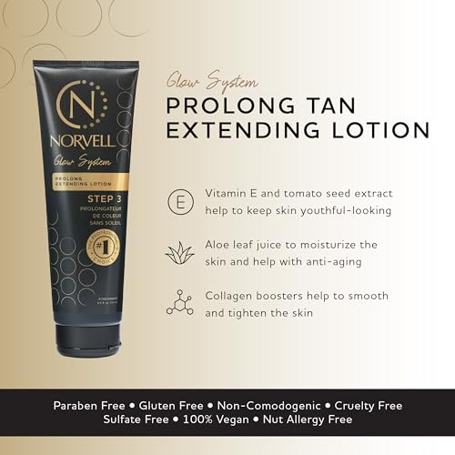 Norvell Prolong Self Tanner Color Extender Moisturizing Lotion 8.5 fl oz ? Hydrating Sunless Tanning Enhancer for Longer Lasting Color, Even Fade, Smooth & Natural-Looking Fake Tan