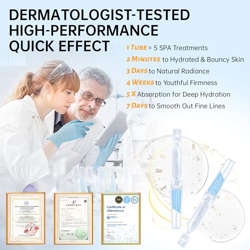 5% Ultra Hydrating Serum Vials with Niacinamide,Collagen Stem Cell,Wake Nature Perfection|AntiAging|Deep Hydration|CellActivation-1.5ml*30Pcs Ultra Hyaluronic Acid Serum for Face