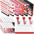 Loopeer 48 Sets Valentine Bulk Gifts Hand Cream and Lip Balm Bulk Set with Organza Bag Red Love Heart Card Galentine Gifts for Valentine Party Favors Stuffers Woman Men Teacher Staff Nurse Coworker