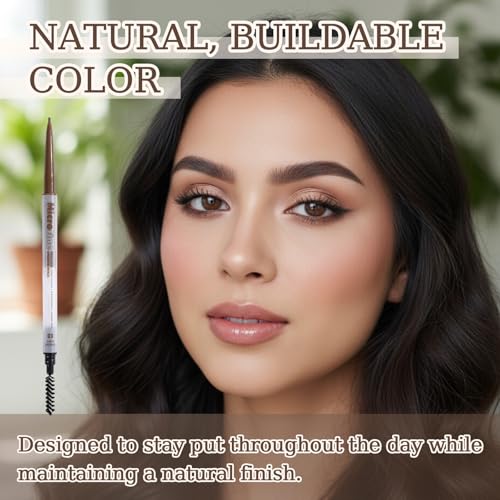 MicroFine Precision Brow Pencil, Ultra-Fine 1.2mm Tip, Buildable Natural Color, Smudge-Resistant Long-Wear, Vegan & Cruelty-Free Brow Definer (03 Dark Brown, 0.0016 oz/45mg£¨pack of 1£©)