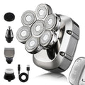 5-in-1 Electric 7D Head Shavers for Bald Men,Wet Dry Waterproof Cordless Men's Rotary Razor for Head/Face, Grooming Kit with Nose Trimmer-Hair Clippers, LED Display USB Charging Rechargeable
