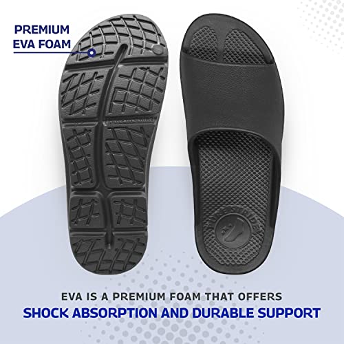 Pure Stride Therapeutic Slides, Orthotic Sandals for Plantar Fasciitis, Metatarsal and Heel Spurs, for Pain Relief and Arch Support of Feet