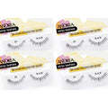 Andrea False Eyelashes Style 21 - Black, Reusable Natural Look Strip Lashes, Lightweight Fake Eyelashes, 4 Pack