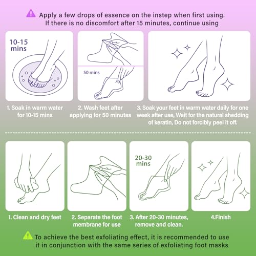 Foot Peeling 8Pcs£¦12Pcs Moisturizing Foot Mask, Exfoliator Peel Calluses Dead Skin Callus Remover, Hydrating Foot Masks for Dry Cracked Feet, Repair Rough Heels£¦Dry Skin for Baby Soft and Smooth Feet