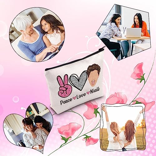 TSOTMO Boy Group Member Gift Peace Love Niall Gift For Women Zipper Pouch Makeup Bag (Peace Love Niall)