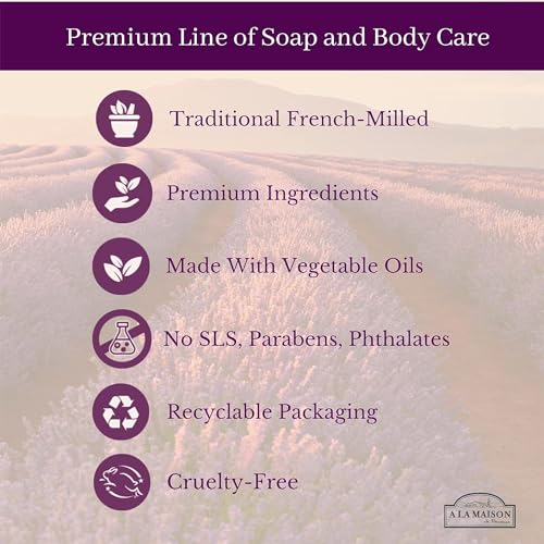 A LA MAISON French Liquid Hand Soap, Honeysuckle - Natural Hand Wash Made with Essential Oils - Biodegradable, Plant-Based, Vegan, Cruelty-Free, Alcohol & Paraben Free (16.9 oz, 6 Pack)