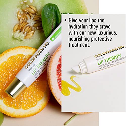 Goldfaden MD Lip Therapy | Restoring Lip Treatment | w/Peptides, Hyaluronic Acid, Fruit Berry Wax, Borage Oil, Rose Hip Oil & Vitamin E | Nourishes, Hydrates & Plumps Appearance 0.5 ? oz / 15 mL
