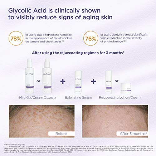 Glytone Mild Cream Cleanser | Exfoliate & Moisturize with 3.4 Free Acid Value Glycolic Acid & Glycerin | Face Wash for Women Removes Makeup & Oil | Face Cleanser for Dry Skin | 13.5 Fl oz.