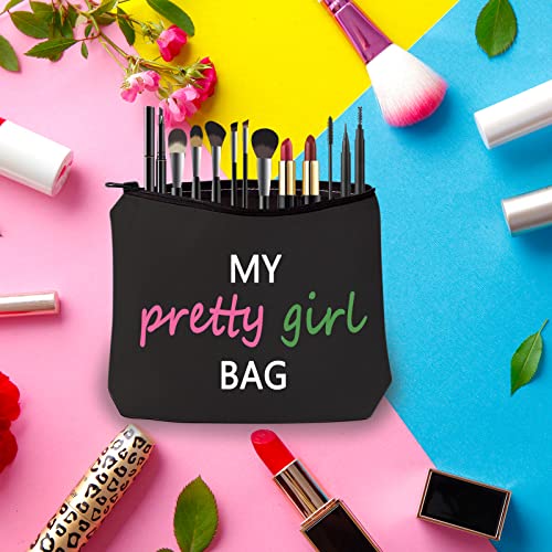 Pink and Green Sorority Gift Make Up Bag Graduation Gift For Sorority Sister (MY Pretty Girl Bag1)