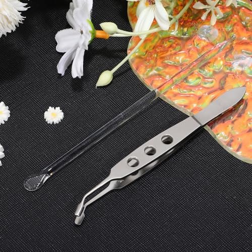 iplusmile Meibomian Gland Expressor & Eyelid Massage Tweezers Tool - Stainless Steel Forceps for Dry Eye Stye Relief, Eye Gland Care