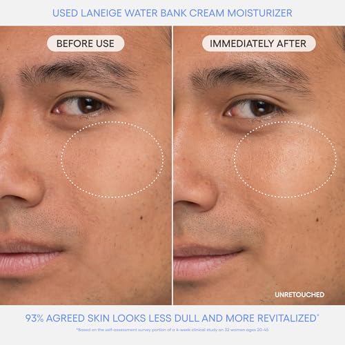 LANEIGE Water Bank Blue Hyaluronic Cream Moisturizer: Hydrating Korean Face Cream with Squalane & Ceramide for Skin Barrier Support, Dermatologist-Tested