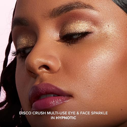 Too Faced Disco Crush High Shine Glitter Multi-Use Eye + Face Sparkle | Creamy, Iridescent, Multichrome Face & Eyeshadow Glitter, 0.05 Ounce
