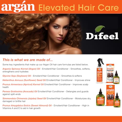 Difeel Premium Argan Hair Oil - Dry Hair Treatment, 7.1 oz