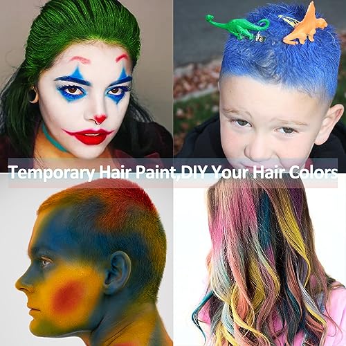 Mysense Pastel Purple Face Body Hair Paint Stick,Water Based Washable Temporary Hair Color,Non-toxic Cream Body Paint for Adults and Children Halloween Costume Ursula Cosplay Makeup,0.5oz