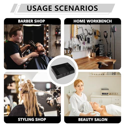 Professional Barber Tray Station ? Multi-Functional Hair Clipper & Trimmer Holder with Detachable Design, Non-Slip Base (12.87" x 8.9")