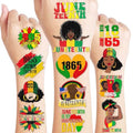 96 PCS Juneteenth Temporary Tattoos ? African American Party Decorations, Black History Month Supplies, Afro American Stickers for Kids Adults Party Favors Gifts Decor