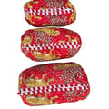 YILLE Set of 3 Pieces Block Printed Travel Organizer Kit Storage Bag for Women Makeup Bag Travel Cosmetic Bag (Red Cheetah)