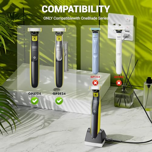 Chargeing Stand Compatible with Philips OneBlade 360 Shaver - Norelco Oneblade QP2724 QP2834 - Charging Base for Norelco One Blade 360 Power Dock Black