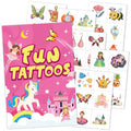 EMOME 204 Styles Glitter Tattoos for Kids, Mixed Temporary Tattoos for Kids, Individually Wrapped Mermaid Princess Butterfly Unicorns Stickers for Grils Birthday Party, Halloween Goodie Bag Stuffers