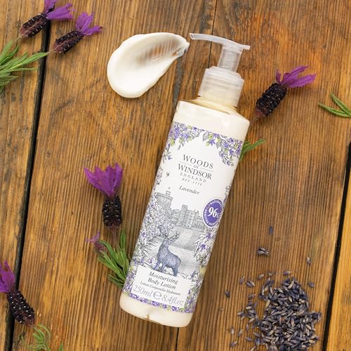 Woods of Windsor Body Lotion, Floral Body Moisturizer for Women with Notes of Patchouli & Musk, Fast Absorbing Body Cream to Help Soften & Moisturize Skin, Lavender Scent 8.45 fl oz