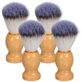 Men S Shaving Brush with Synthetic Bristles and Wood Handle - Salon Shave Tool for Beard Styling and Smooth Shaving 4.05X2.44X1.22 Inch