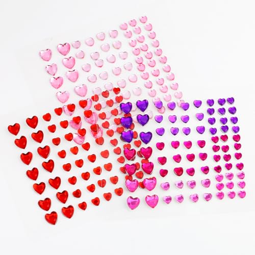 Bowitzki Face Jewels Rhinestones For Makeup,Face Gems Stick On Eye Rhinestone Sticker, Tears Rainbow Star Diamond Crystals For Women Festival Accessory Nail Art Decoration (Heart)