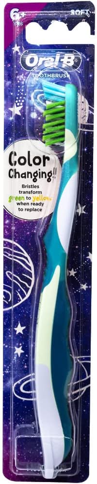 Oral-B Pro-Health Junior CrossAction Galaxy Toothbrush, Ages 6+, Soft - Pack of 4
