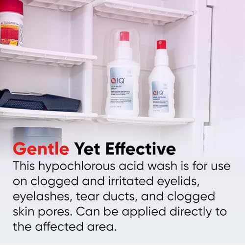 Eyelash and Eyelid Cleanser ? High Purity Hypochlorous Eye Wash Solution, Lid and Lash Cleanser that Quickly Calms and Soothes Irritated, Clogged Skin (2oz)