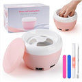 Electric Nail Soaking Bowl, Gel Nail Polish Remover Machine, Gel Heated Nail Remover Bowl Machine with Nail Files Cuticle Pusher for Home Salon