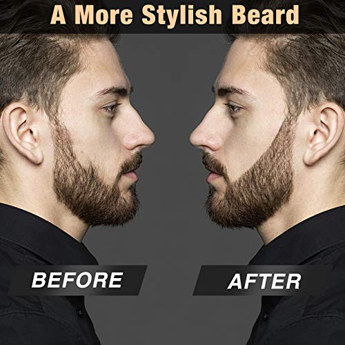 Beard Pencil Filler for man Water Proof Beard pen and beard brush Long Lasting Coverage Natural Finish, Male Mustache Repair Shape, Effective Enhance Facial Hair £¨BLACK£©