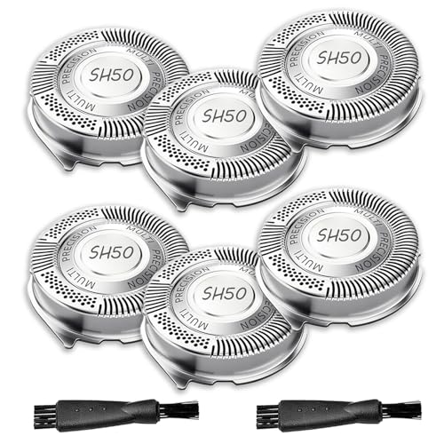 SH50 Replacement Heads Compatible with Philips Norelco Series 5000, SH50 Replacement Blades for Philips Norelco Series 5000 AT8xx, AT7xx, S5xxx, PT8xx, PT7xx(6pack)