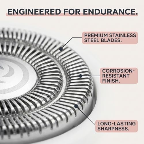 Compatible with Freebirds Replacement Blades Women White,5-Blade Rotary Refill Compatible with Freebirds Shaver for Women,Waterproof,1Pack.