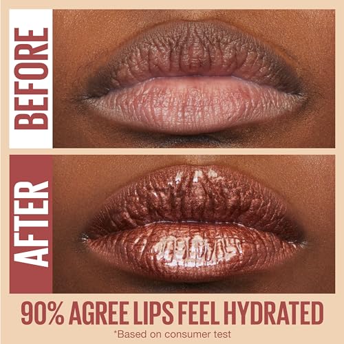 MAYBELLINE Lifter Gloss & Lifter Gloss, Hydrating Lip Gloss with Hyaluronic Acid, High Shine for Plumper Looking Lips, Opal, Pink Neutral, 0.18 Ounce