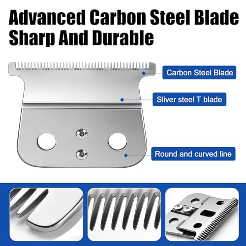 T-Blade Replacement Compatible with Andis T-Outliners GTO,GTX,GO and SLS Trimmers,2 Count