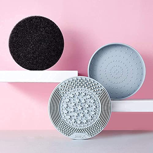 Jessup Professional Makeup Brushes Set 25 Pcs with 2 in 1 Silicone Brush Cleaning Mat & Color Removal Sponge