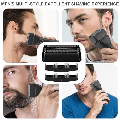 Shaver Replacement Foil and Cutter£¬Compatible with BaBylissPRO FXONE BlackFX Double Foil Stick Shaver£¬Black