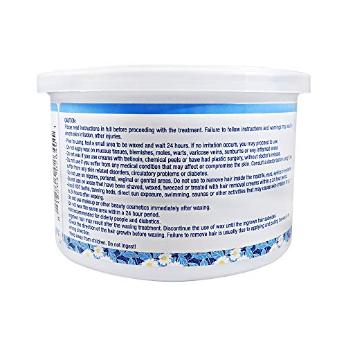 Waxness Soft Wax Tin Azulene 14 oz (400 g) ? Professional Strip Wax with Azulene for Face & Body, Smooth Application ? Made in Italy