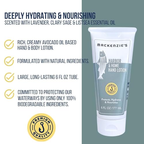 MACKENZIE'S Harbor & Home Lotion - Gifts for Fisherman - Gifts for Men - Gifts for Women - Natural Hand Lotion - Moisturizer- Coastal Gifts - 6 oz