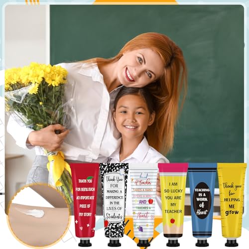 Loopeer 36 Pcs Teacher Appreciation Gifts Bulk Hand Cream Hand Lotion Inspirational Dry Cracked Hands Travel Size Moisturizing Gifts for 2026 Teacher Appreciation Week Graduation