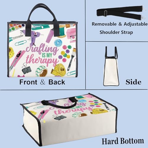 WZMPA Crafting Survival Kit Crafter Gifts Crafting Is My Therap Scrapbooking Makeup Zipper Pouch Bag Crafting Merchandise (crafting therapy-TB)
