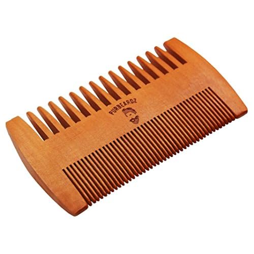 Beard Comb Set Boar Bristle Beard Brush The Perfect Mustache and Beard Comb with Brush for Men - Includes Travel Bag and Gift Box